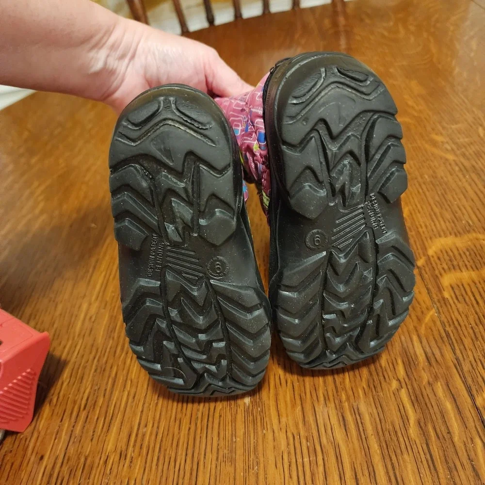 Girls Kamik Snow‎ Boots Size 9 Rubber Sole Snowbug2 Faux Fur Fleece Lined Warm